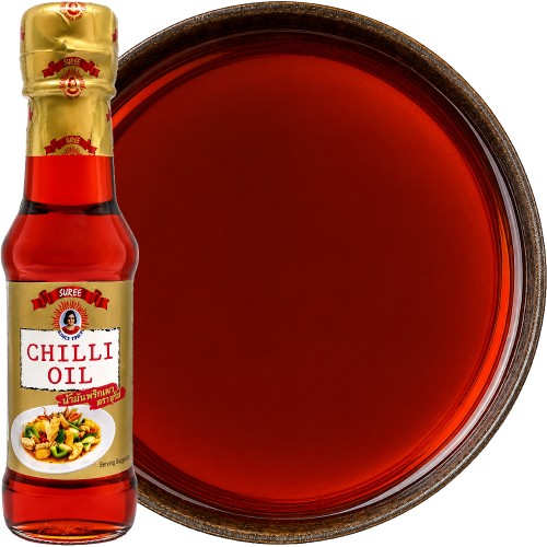 Tajski Olej z Papryczek Chilli Bardzo Ostry Do Smażenia Na Woku 150ml SUREE