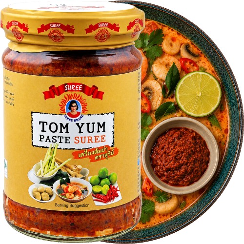 Tajska Pasta Do Krewetkowej Zupy TOM YUM Ostro Kwaśna 227g SUREE