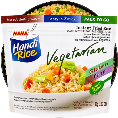 Błyskawiczny Smażony Ryż Instant Wegetariański Vegetarian Fried Rice 80g MAMA