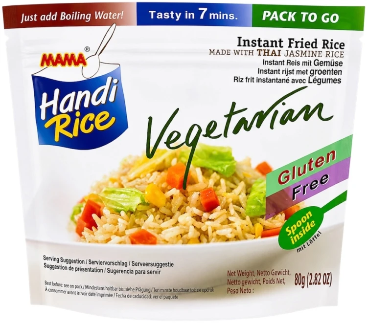 Błyskawiczny Smażony Ryż Instant Wegetariański Vegetarian Fried Rice 80g MAMA