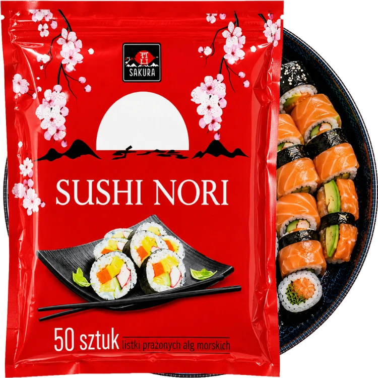 Suszone Wodorosty Glony Algi Morskie Yaki Nori Do Sushi 50 Sztuk SAKURA