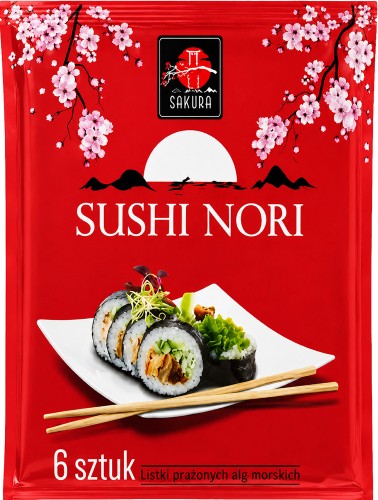 Suszone Wodorosty Glony Algi Morskie Yaki Nori Do Sushi 6 Sztuk SAKURA