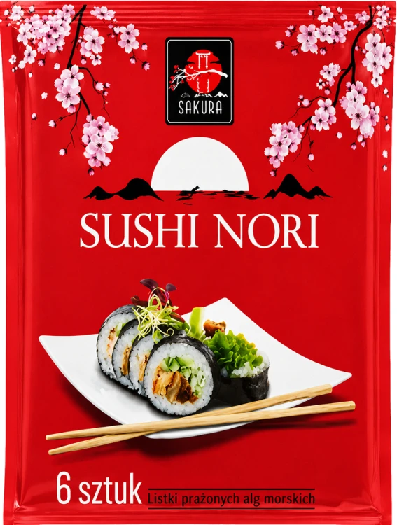 Suszone Wodorosty Glony Algi Morskie Yaki Nori Do Sushi 6 Sztuk SAKURA