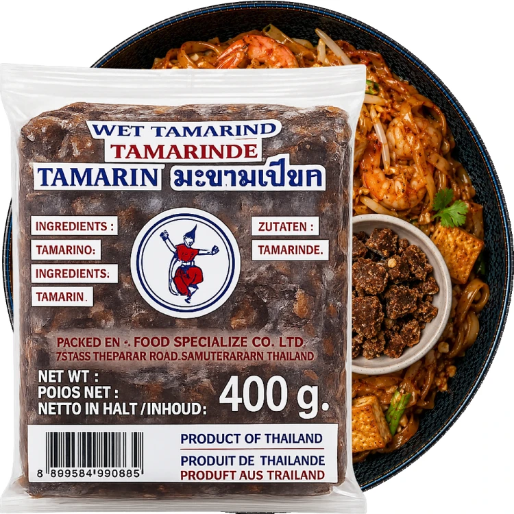 Pasta z Tamaryndowca Mielony Tamarynd Do Pad Thai KOSTKA Tamaryndowiec 400g THAI DANCER