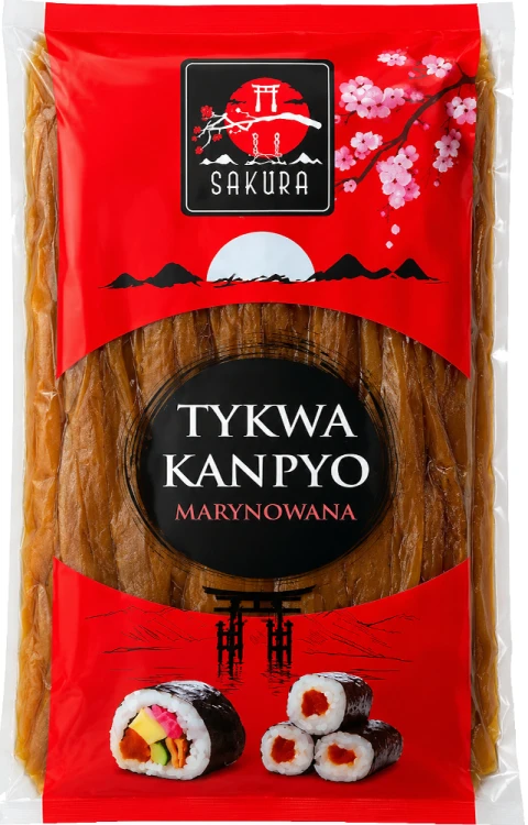 Kanpyo Marynowana Tykwa Do Sushi Karmelowy Smak w Słodkiej Zalewie 1kg 1000g SAKURA