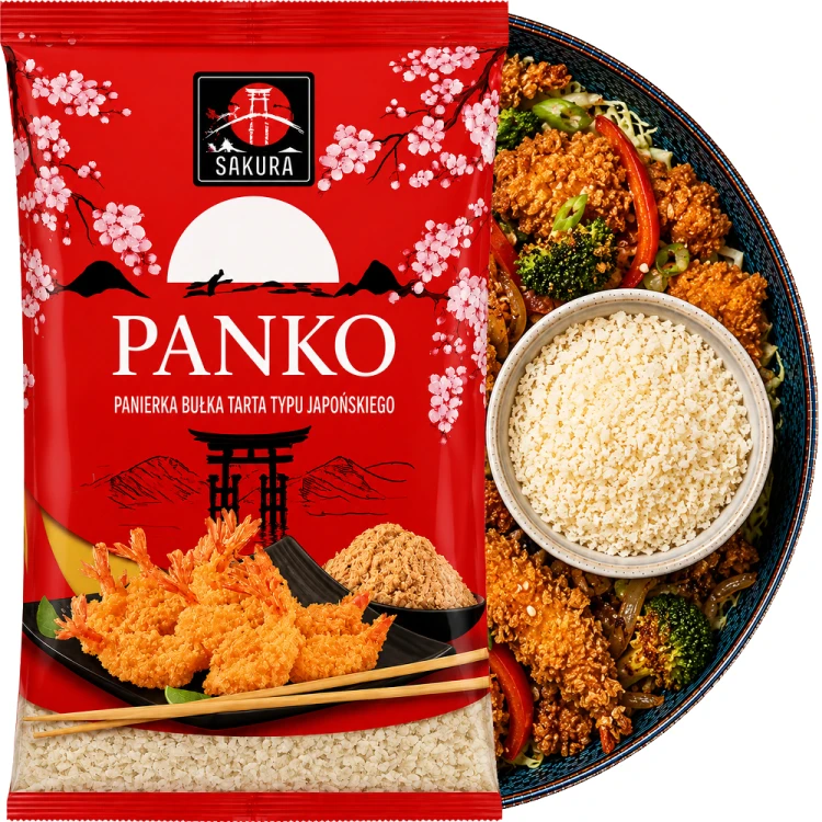 Chrupiąca Panierka Panko Do Mięsa i Krewetek Japońska Bułka Tarta 200g SAKURA