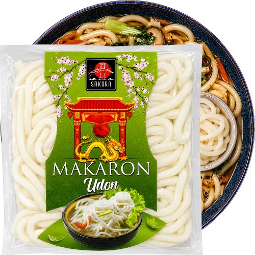 Świeży Ugotowany Makaron UDON Pszenny Gotowy w 2 Minuty 200g SAKURA