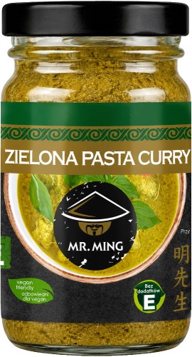 Tajska Ostra Zielona Pasta Curry Green Curry Paste Mały Słoik 115g MR. MING
