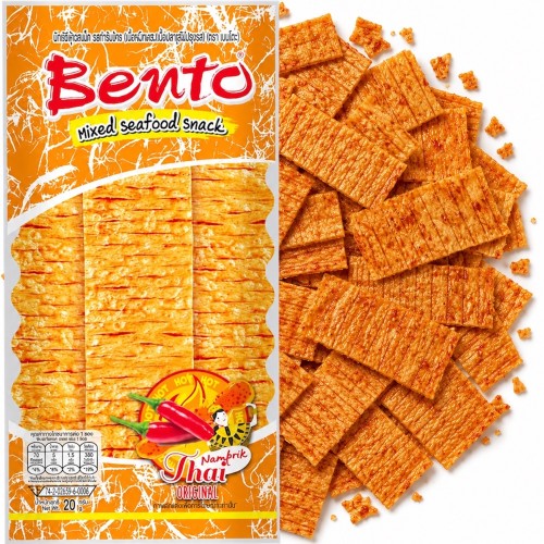 Tajska Przekąska Kałamarnica Pikantna Squid Snack Namprik Thai Original 20g BENTO