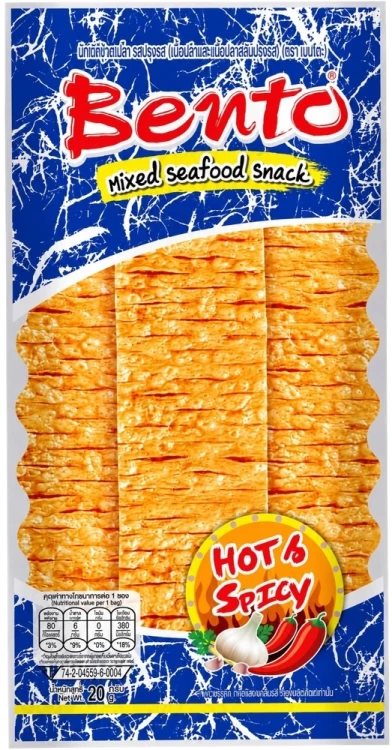 Tajska Przekąska Kałamarnica Ostra i Pikantna Snack Squid Hot And Spicy 20g BENTO