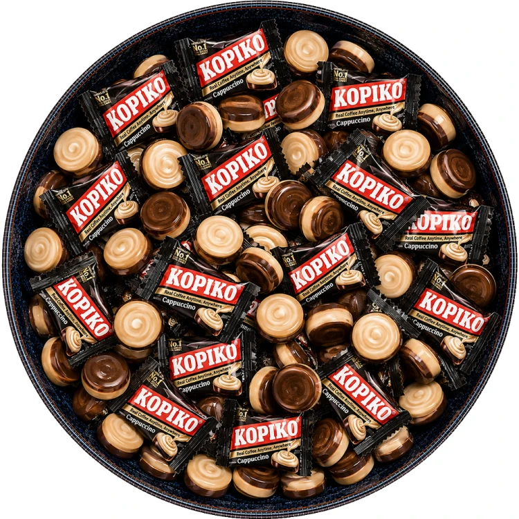 Cukierki Kawowe o Smaku CAPPUCCINO Kawa z Mlekiem Intensywny Smak 100g KOPIKO