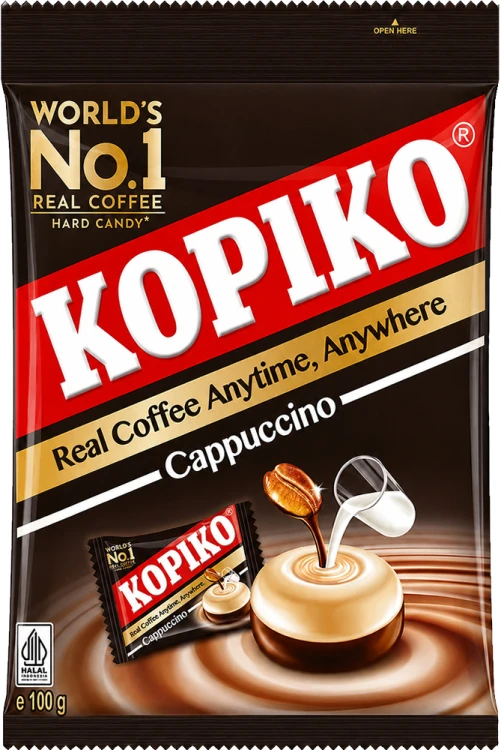 Cukierki Kawowe o Smaku CAPPUCCINO Kawa z Mlekiem Intensywny Smak 100g KOPIKO