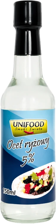 Chiński Ocet Ryżowy Do Sushi Wysoka Jakość Do Potraw i Sałatek 150ml UNIFOOD