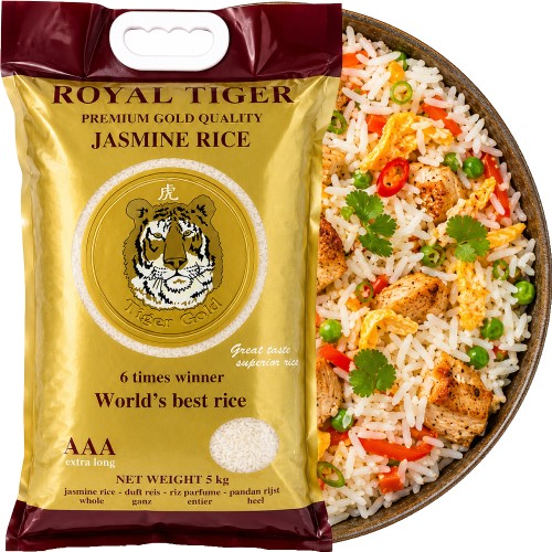 Ryż Jaśminowy Długoziarnisty PREMIUM GOLD Klasa Jakości AAA 5kg ROYAL TIGER