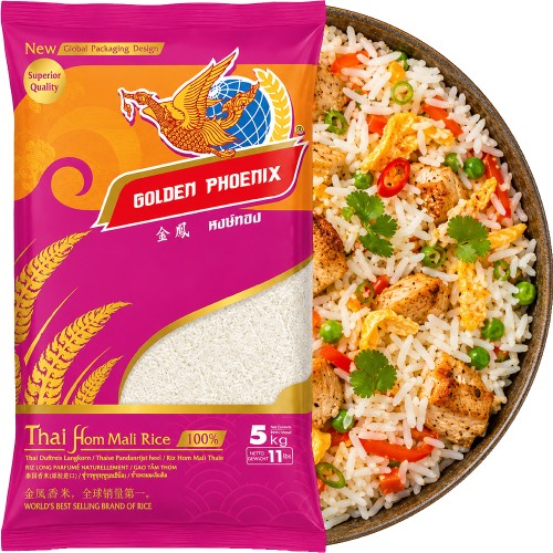 Tajski Ryż Jaśminowy Długoziarnisty Długie Ziarno 5kg 5000g GOLDEN PHOENIX
