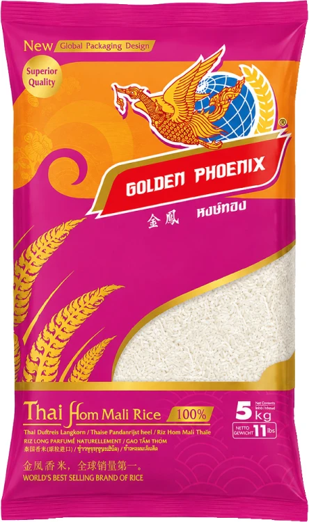 Tajski Ryż Jaśminowy Długoziarnisty Długie Ziarno 5kg 5000g GOLDEN PHOENIX