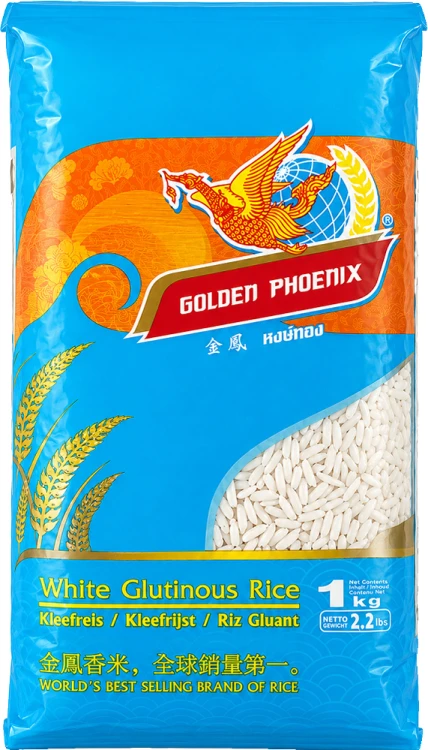 Biały Ryż Kleisty Słodki Do Deserów Azjatyckich Glutinous Rice 1kg 1000g GOLDEN PHOENIX