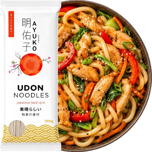 Makaron Azjatycki Pszenny Do Zupy UDON Suchy Porcjowany 300g AYUKO