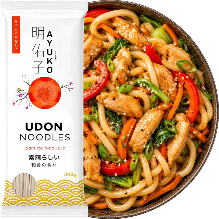 Makaron Azjatycki Pszenny Do Zupy UDON Suchy Porcjowany 300g AYUKO