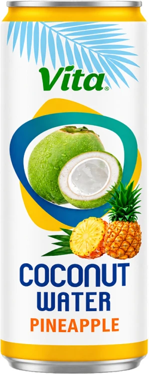 Zdrowa Woda Kokosowa z Kokosa 100% Naturalne Nawodnienie ANANAS 320ml 0,32L VITA