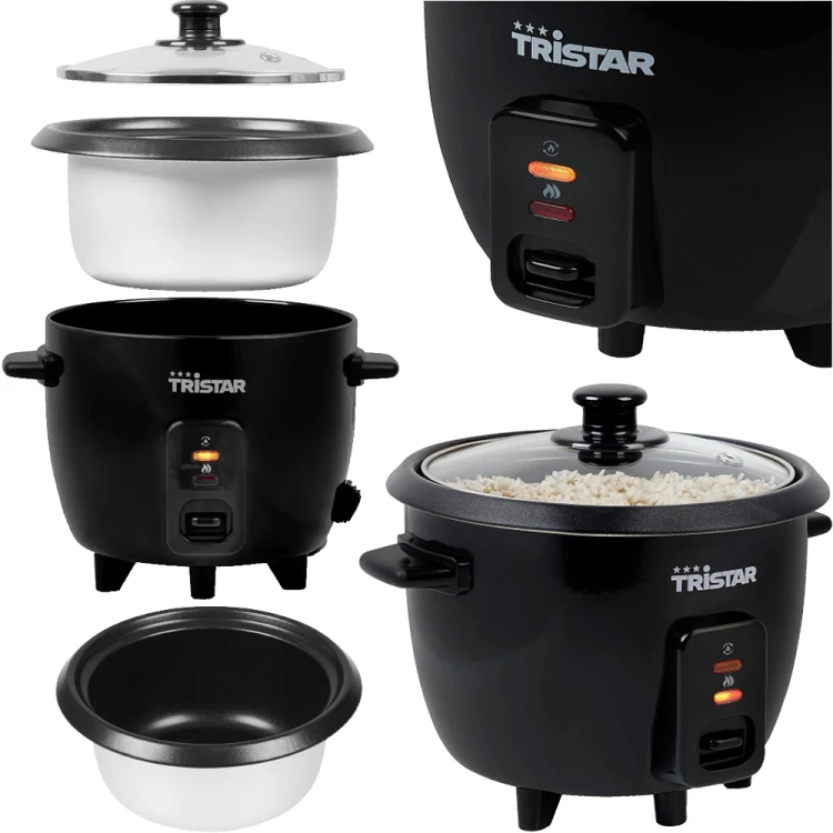 Garnek Do Gotowania Przygotowania Ryżu Elektryczny Ryżowar 0,6 Litra 600ml RK-6141 TRISTAR