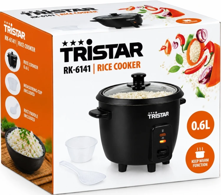 Garnek Do Gotowania Przygotowania Ryżu Elektryczny Ryżowar 0,6 Litra 600ml RK-6141 TRISTAR