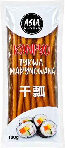 Kanpyo Marynowana Tykwa Do Sushi Karmelowy Smak w Słodkiej Zalewie 100g ASIA KITCHEN