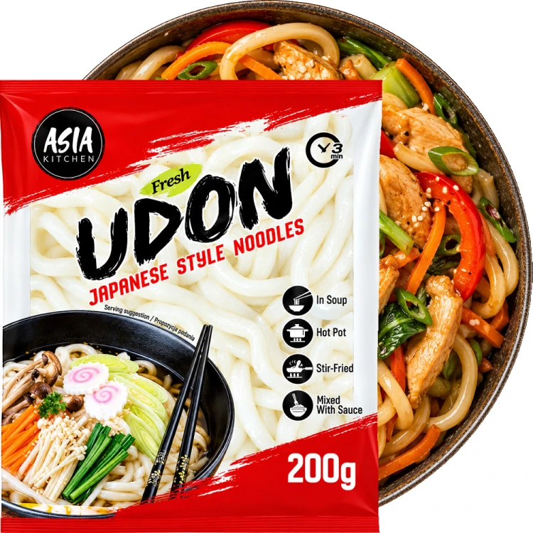 Świeży Makaron Udon Pszenny Gotowy w 3 Minuty 200g ASIA KITCHEN