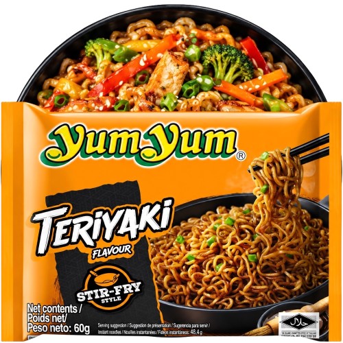 Tajski Błyskawiczny Makaron Instant Stir-Fry Teriyaki Flavour 60g YUM YUM