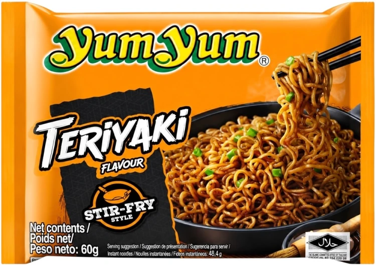 Tajski Błyskawiczny Makaron Instant Stir-Fry Teriyaki Flavour 60g YUM YUM