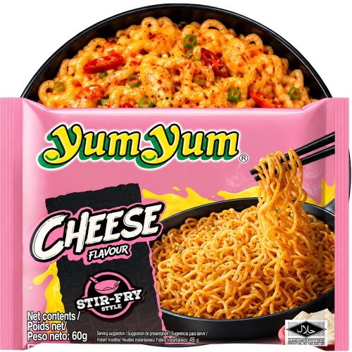 Tajski Błyskawiczny Makaron Instant Stir-Fry Cheese Flavour Ser 60g YUM YUM