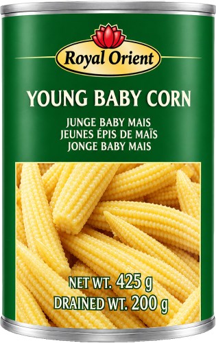 Mini Kolby Kukurydzy Młoda Kukurydza w Słoiku Do Zup Sałatek i Potraw z Woka 425g ROYAL ORIENT