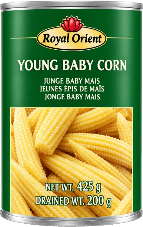 Mini Kolby Kukurydzy Młoda Kukurydza w Słoiku Do Zup Sałatek i Potraw z Woka 425g ROYAL ORIENT