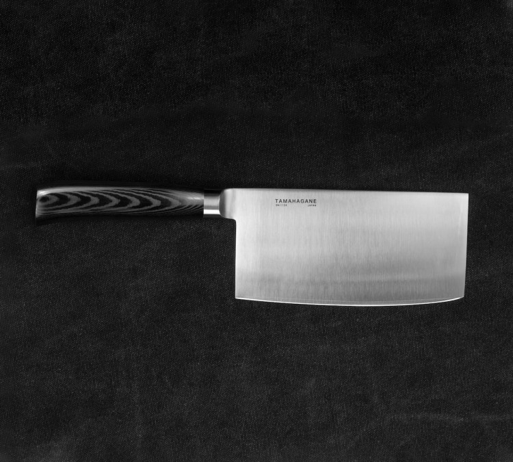 Tamahagane SAN Black Nóż Chiński Do Siekania 18cm