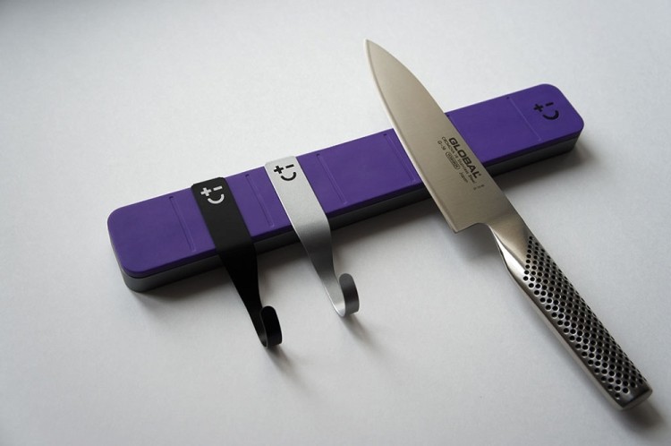 BISBELL Fioletowa Listwa Magnetyczna Na Noże 30x4,5x2cm 300mm MMKR-02-30-P