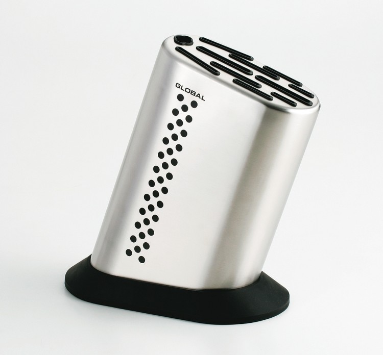 Global Japoński Kropkowany Blok Na 10 Noży z Stal Nierdzewna 18/10 G-835BD
