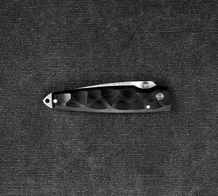 Mcusta Zanmai Emotion 2 Black Pakka Damascus Japoński Nóż Składany 6,5cm