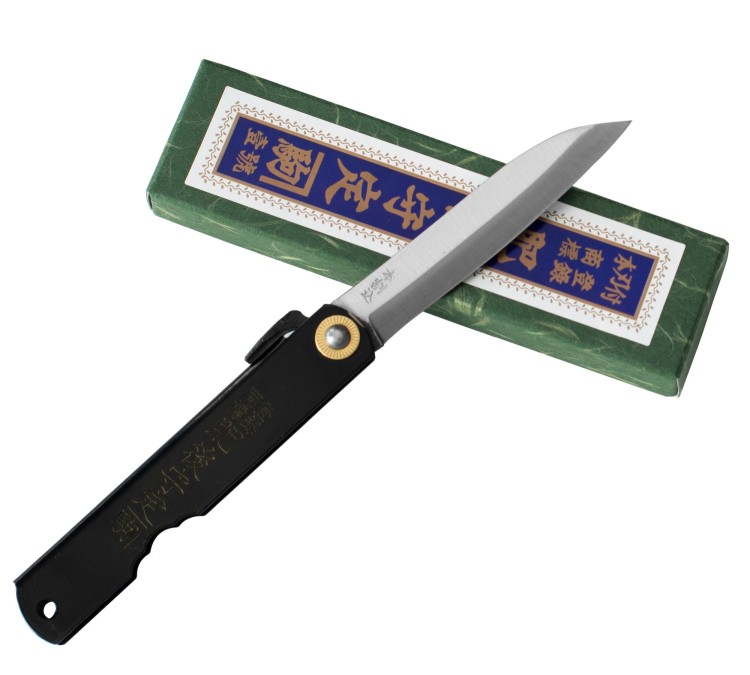 Nóż Kieszonkowy Shirogami Higonokami Sasaha Black 79 mm