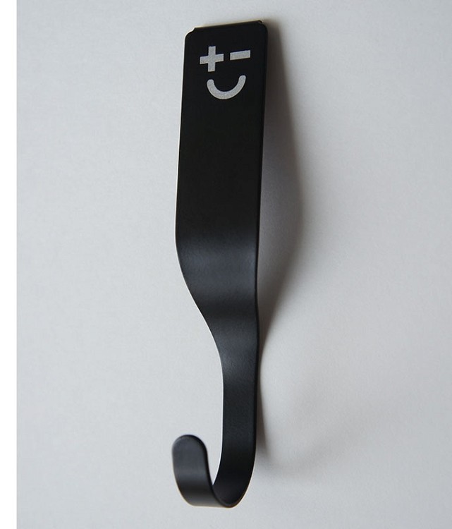 BISBELL Haczyk Na Listwę Pojedynczy Czarny Metalowy 1 Sztuka