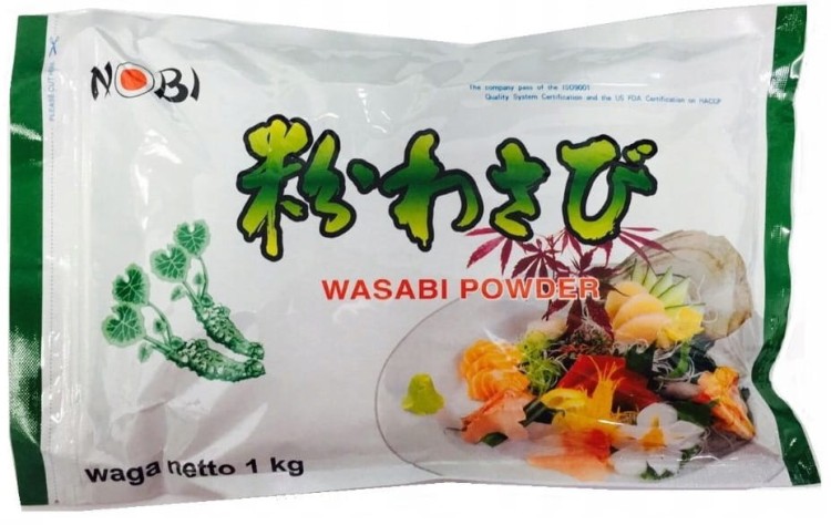 Pasta Wasabi Do Sushi Ostry Zielony Japoński Chrzan w Proszku 1kg 1000g NOBI