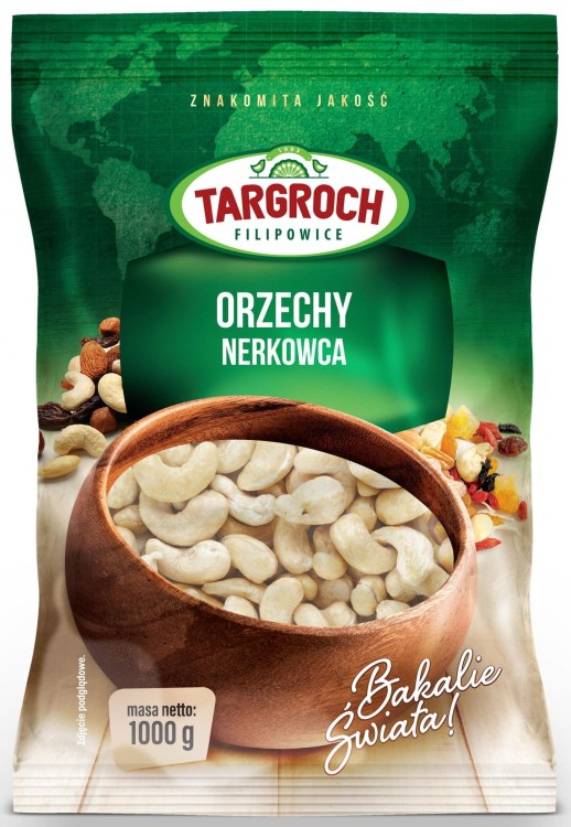 Zdrowe Orzechy Nerkowca Całe Nerkowiec Smaczne i Zdrowe 1000g 1kg TARGROCH