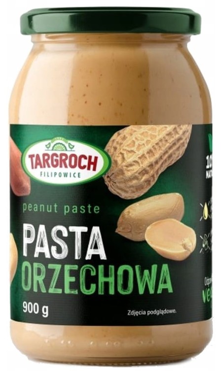 Masło Orzechowe Pasta Orzechów Ziemnych Smooth Peanut Butter 900g TARGROCH