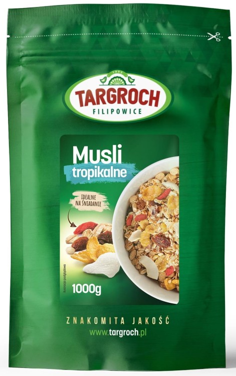 Musli Płatki Tropikalne Owoce Suszone Dieta Na Śniadanie 1kg 1000g TARGROCH