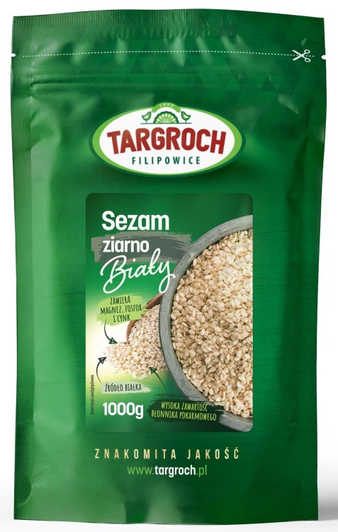 Sezam Biały Do Sushi Ziarna Sezamu Białego Naturalne 1000g 1kg TARGROCH