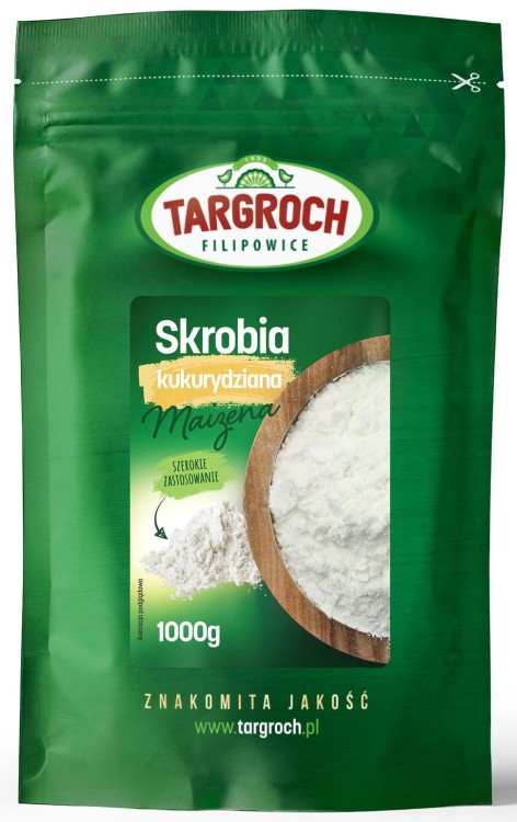 Skrobia Kukurydziana z Kukurydzy Do Zagęszczania Zup i Sosów 1000g 1Kg TARGROCH