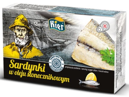 Hiszpańskie Sardynki w Oleju Słonecznikowym Sardina Pilchardus 120g KIER