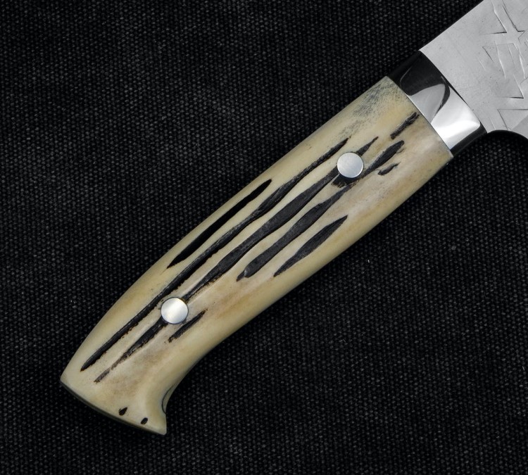 Takeshi Saji SRS13 Róg Jeleni Ręcznie Kuty Nóż Szefa Kuchni 21cm