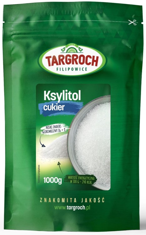 Ksylitol Cukier Brzozowy Naturalny Zdrowy Zamienik Cukru 1kg 1000g TARGROCH