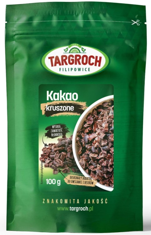 Kakao Kruszone Ziarno Kakaowca Antyoksydanty Do Płatków Musli 100g TARGROCH