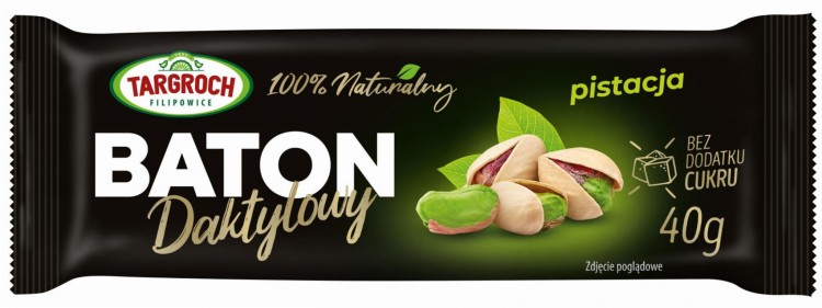 Zdrowy Baton Daktylowy z Pistacjami Pistacją Energia z Natury 40g TARGROCH